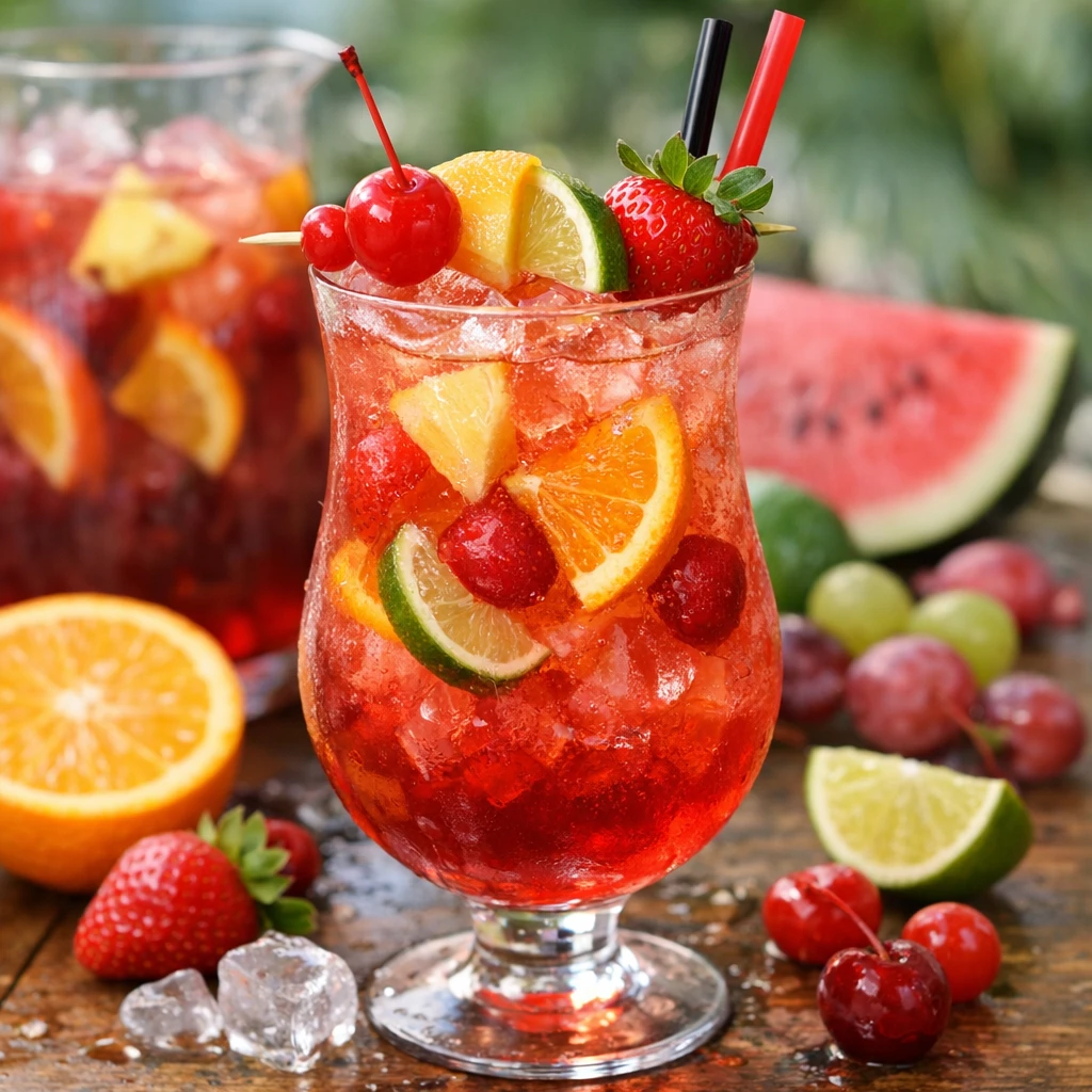 Fruit Punch Cocktail Drink