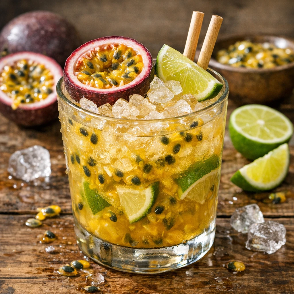 Passionfruit Caipirinha Drink